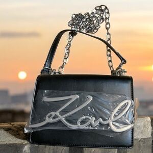 Karl Lagerfeld Black Shoulder Crossbody NWOT